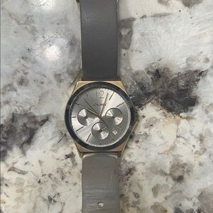 DKNY Gold and Gray Chronograph Watch